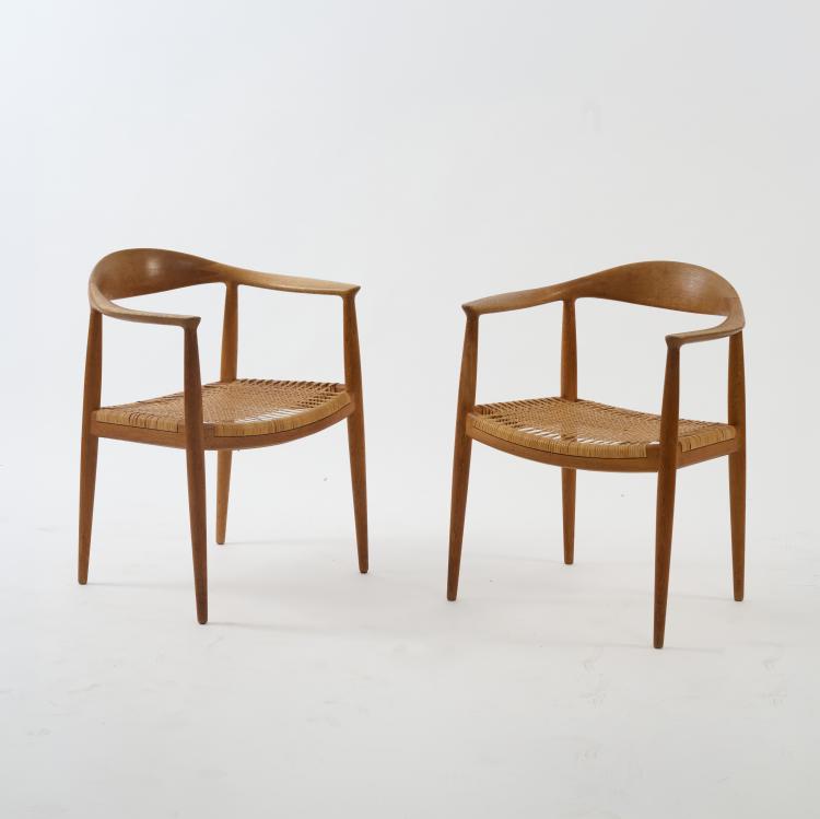 Hauptbild zu Objekt, Two 'JH-501' chairs, 1950, Hans J. Wegner, Hansen, Johannes, Kopenhagen / Copenhagen, 181A 268