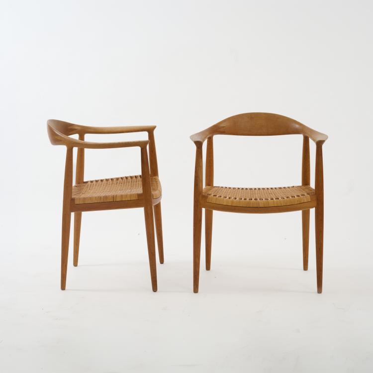 Bild 1 zu Objekt, Two 'JH-501' chairs, 1950, Hans J. Wegner, Hansen, Johannes, Kopenhagen / Copenhagen, 181A 268