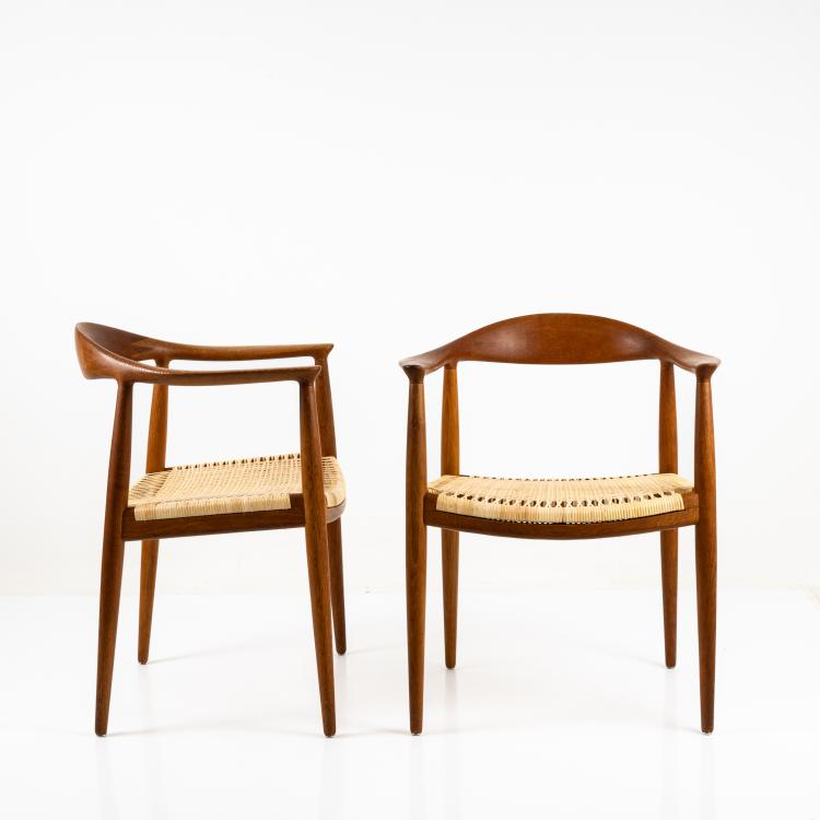 Bild 1 zu Objekt, Two 'JH-501' chairs, 1950 (design), Hans J. Wegner, Hansen, Johannes, Kopenhagen / Copenhagen, 182C 806