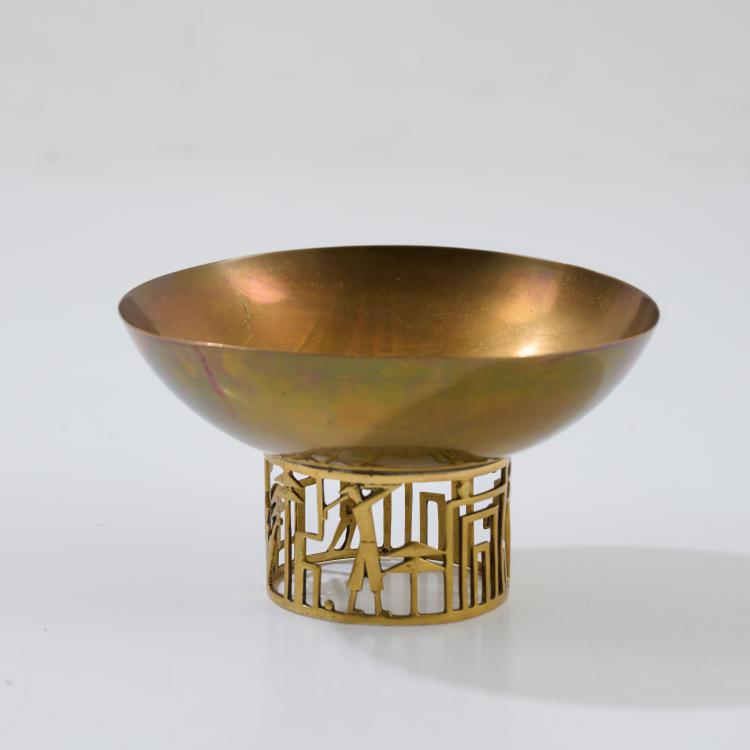 Hauptbild zu Objekt, Footed bowl 'Golf Players', c. 1930,  Hagenauer, Hagenauer, Wien / Vienna, 182A 265