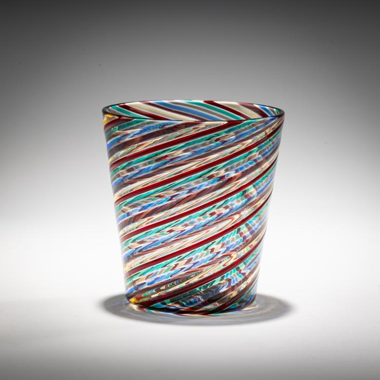 Hauptbild zu Objekt, Tumbler 'A fili ritorte', 1955, Fulvio Bianconi, Venini, Murano, 181B 692