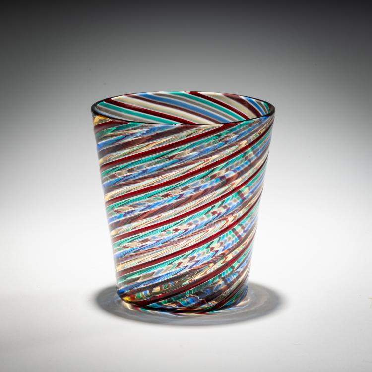 Bild 1 zu Objekt, Tumbler 'A fili ritorte', 1955, Fulvio Bianconi, Venini, Murano, 181B 692