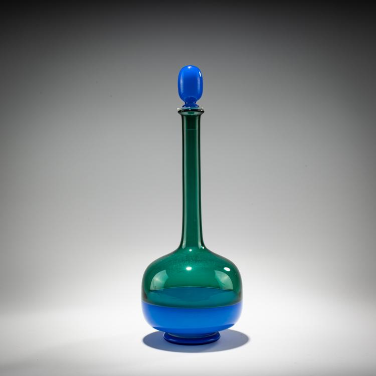 Hauptbild zu Objekt, Bottle with stopper 'Morandiana (V)', 1949/50, Gio Ponti, Venini, Murano, 181B 599