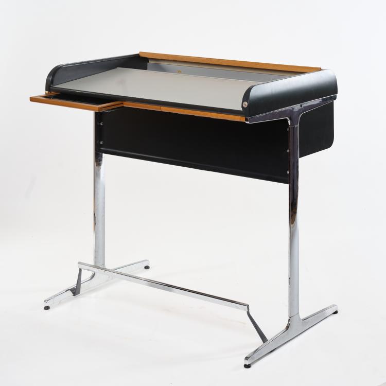 Hauptbild zu Objekt, 'Highdesk Rolltop' from the 'Action Office 1' series with 'Probst-Perch' drawing chair, 1960 / 64 (design), George Nelson, Miller, Herman, Zeeland, 182B 563