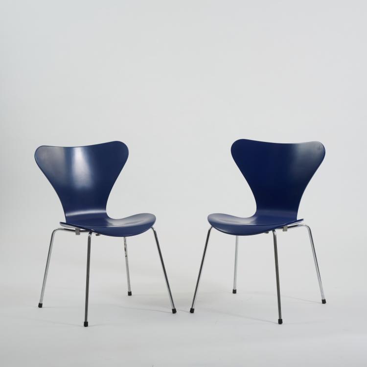 Bild 1 zu Objekt, Nine chairs '3107', 1955 (design), Arne Jacobsen, Fritz Hansen, Aller&oslash;d, 182B 545