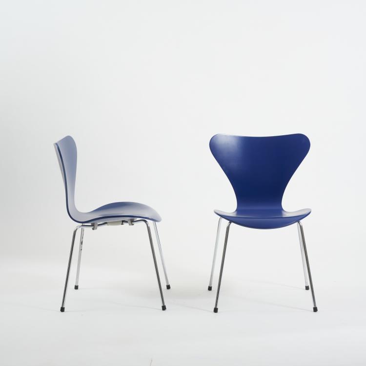 Bild 2 zu Objekt, Nine chairs '3107', 1955 (design), Arne Jacobsen, Fritz Hansen, Aller&oslash;d, 182B 545
