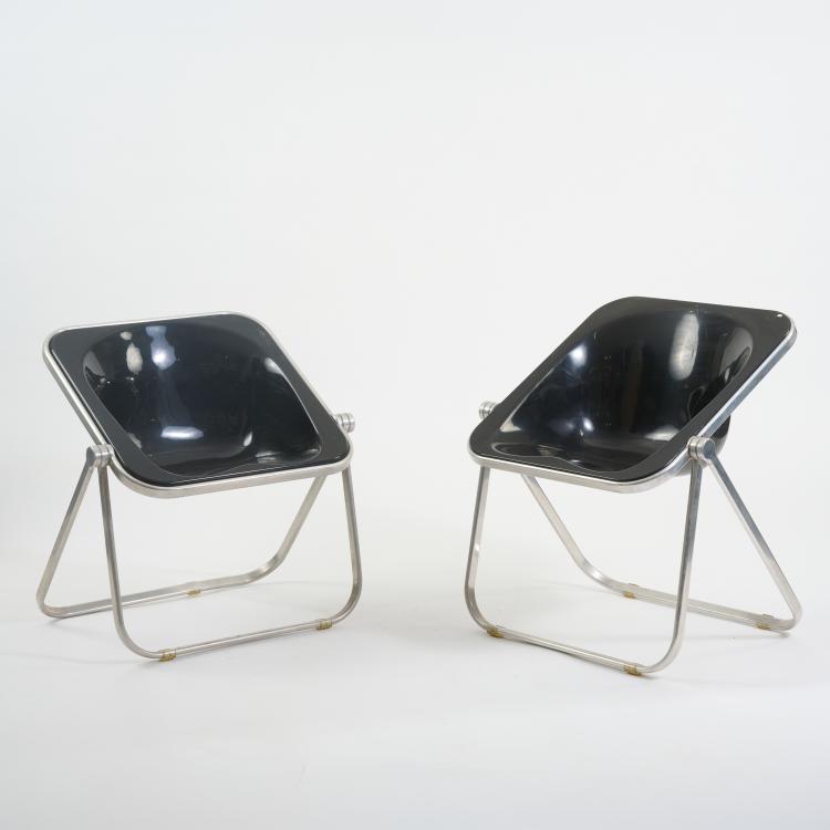 Hauptbild zu Objekt, Two folding chairs 'Plona', 1971 (design), Giancarlo Piretti, Anonima Castelli, Mailand, 182B 682
