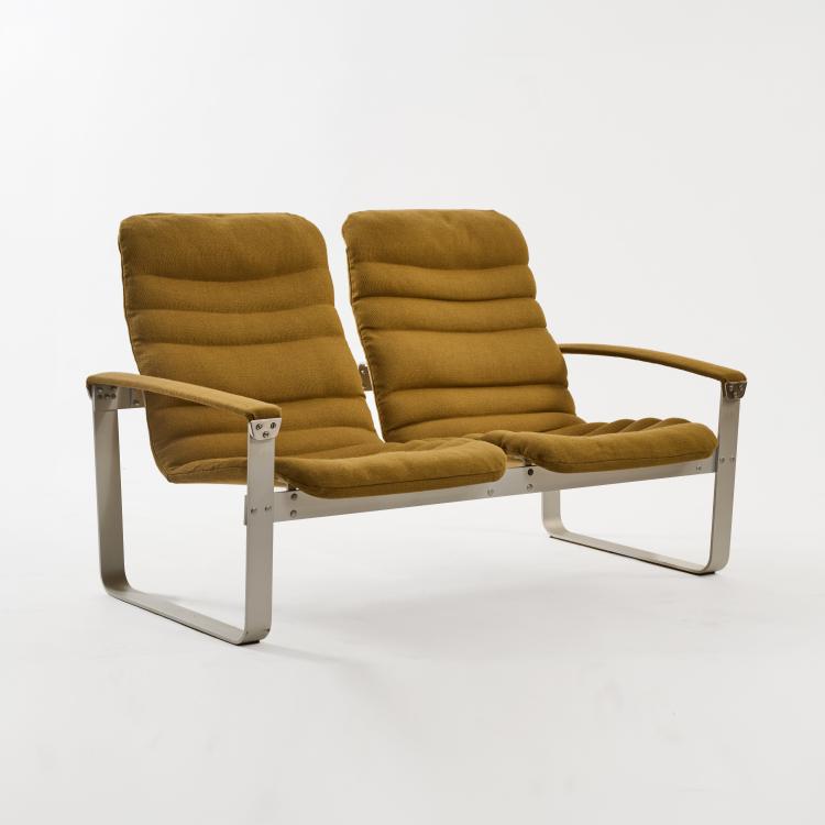 Hauptbild zu Objekt, Zweisitzer Sofa 'Metal-pullka', 1968 (Entwurf), Ilmari Lappalainen, Asko Oy, Helsinki, 182C 816