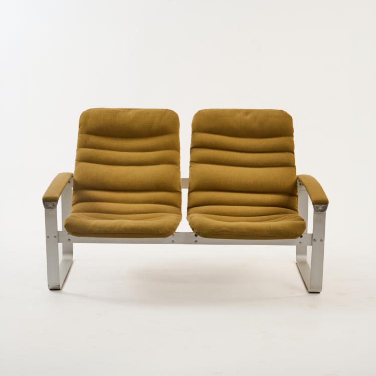 Bild 1 zu Objekt, Zweisitzer Sofa 'Metal-pullka', 1968 (Entwurf), Ilmari Lappalainen, Asko Oy, Helsinki, 182C 816