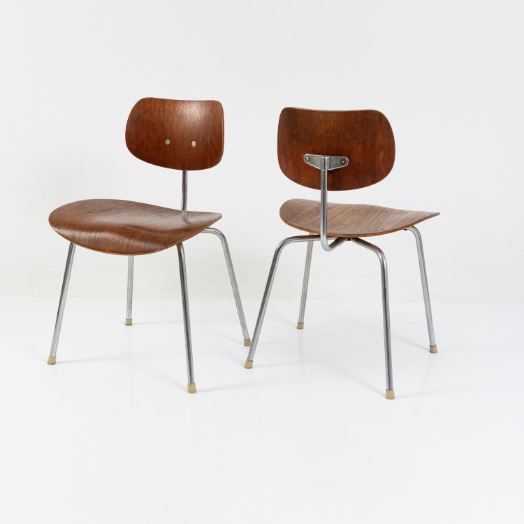 Bild 3 zu Objekt, Two chairs 'SE 68', 1951 (design), Egon Eiermann, Wilde & Spieth, Esslingen, 182B 538