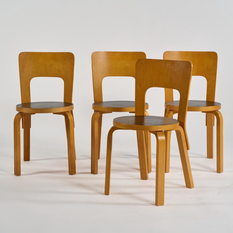Hauptbild zu Objekt, Four chairs '65', 1932/33 (design), Alvar Aalto, Artek, Helsinki, 182B 483