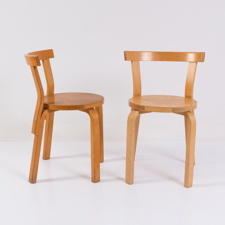 Bild 1 zu Objekt, Two chairs '68', 1935 (design), Alvar Aalto, Artek, Helsinki, 182B 484