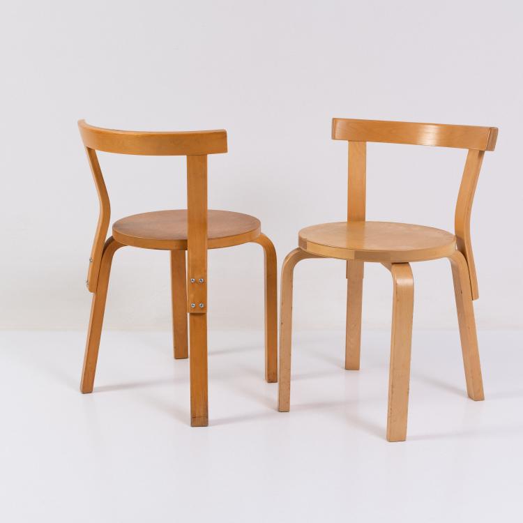 Bild 2 zu Objekt, Two chairs '68', 1935 (design), Alvar Aalto, Artek, Helsinki, 182B 484