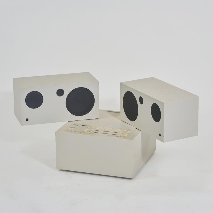 Hauptbild zu Objekt, Stereo system with record player 'RR 130 Fo/St - Totem', 1970 (design), Mario Bellini, Brionvega, Mailand/Milan, 182B 586