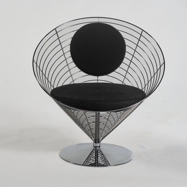 Bild 1 zu Objekt, Chair 'Wire Cone', 1958 (design), Verner Panton, Fritz Hansen, Aller&oslash;d, 182B 656