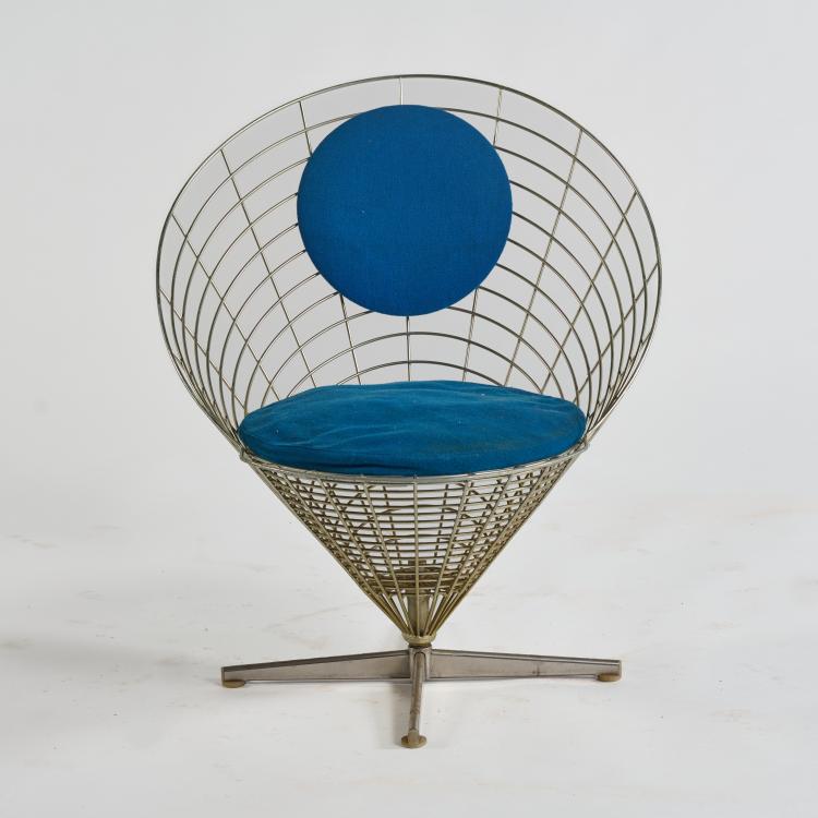 Bild 1 zu Objekt, Chair 'Wire Cone', 1958 (design), Verner Panton, Plus Linje, Kopenhagen, 182B 657