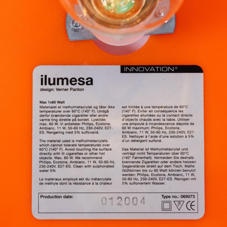 Bild 3 zu Objekt, Light table 'Ilumesa', 1968 (design), Verner Panton, Poulsen, Louis, Kopenhagen, 182B 661