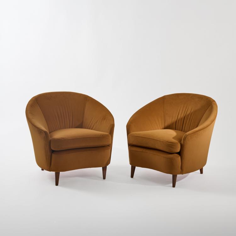Hauptbild zu Objekt, Zwei Sessel, 1950er Jahre, Gio Ponti (zugeschrieben), Casa e Giardino, Mailand / Milan (zugeschrieben / attributed), 181A 291