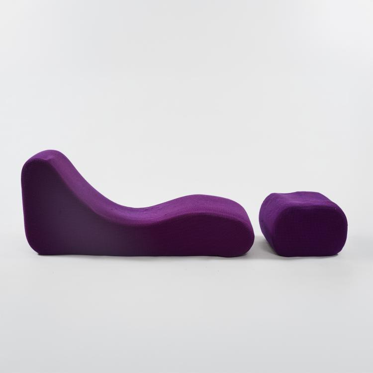 Bild 2 zu Objekt, Chaise longue and ottoman from the 'Wave' series, 1969/70 (design), Verner Panton, Metzeler Schaum, M&uuml;nchen / Munich, 182C 819