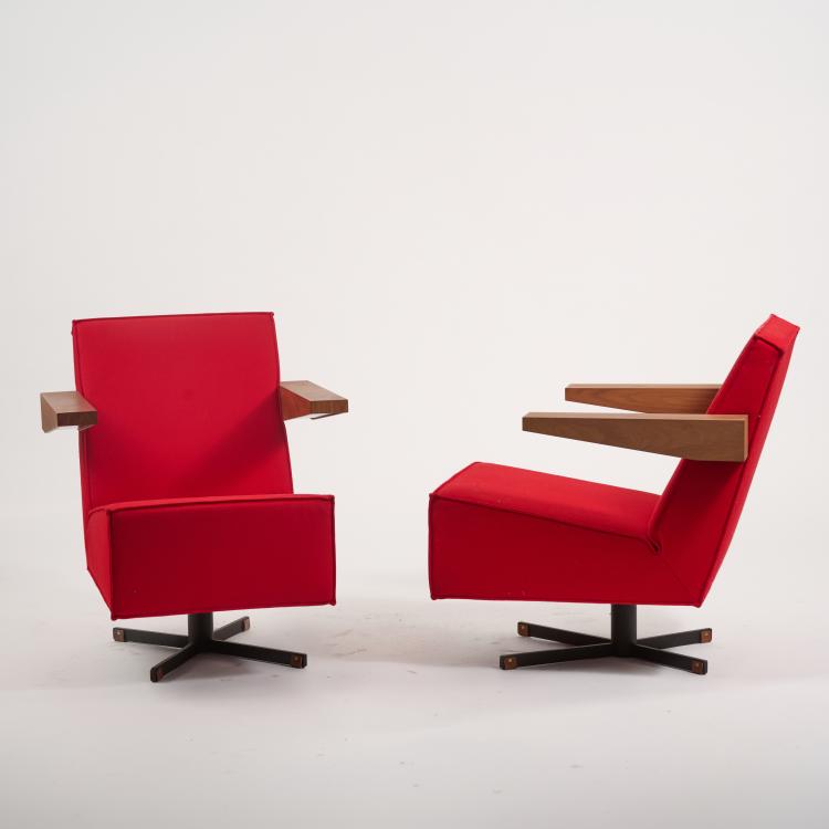 Bild 2 zu Objekt, Two armchairs 'UNESCO' - 'Press Room Chair', 1958 (design), Gerrit Rietveld, Spectrum, Eindhoven, 182B 505