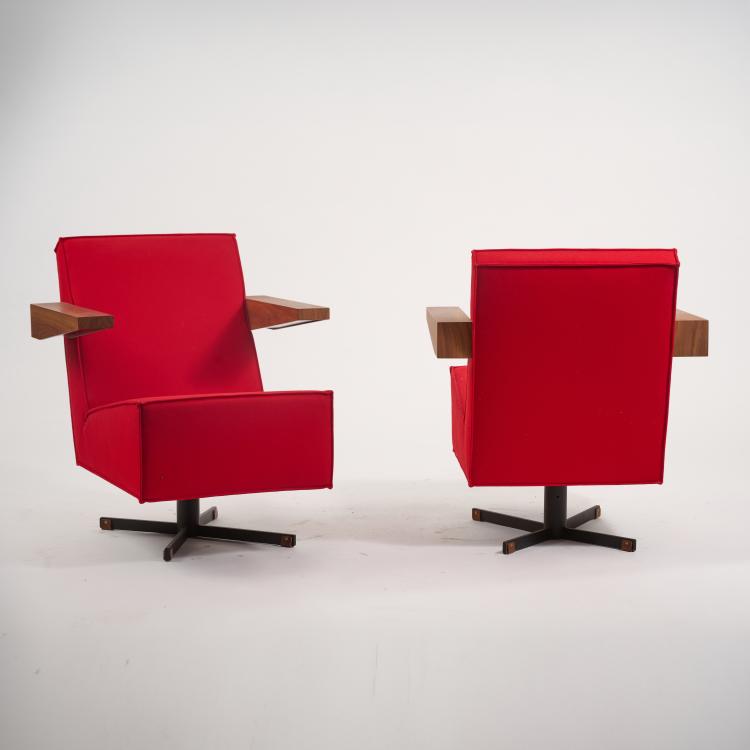Bild 3 zu Objekt, Two armchairs 'UNESCO' - 'Press Room Chair', 1958 (design), Gerrit Rietveld, Spectrum, Eindhoven, 182B 505