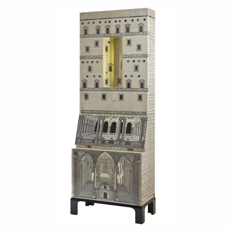 Bild 5 zu Objekt, Sekret&auml;rschrank 'Architettura', 1950er Jahre (Entwurf), Piero Fornasetti, Fornasetti, Mailand / Milan, 181A 339