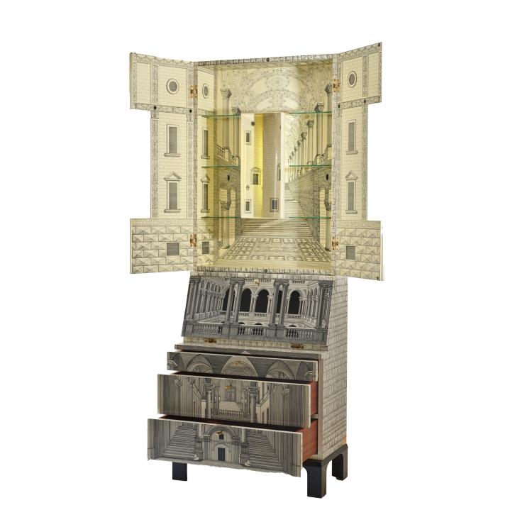 Bild 8 zu Objekt, Sekret&auml;rschrank 'Architettura', 1950er Jahre (Entwurf), Piero Fornasetti, Fornasetti, Mailand / Milan, 181A 339