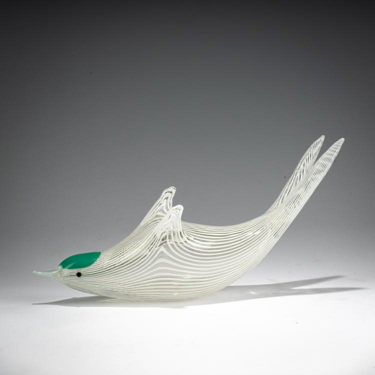 Hauptbild zu Objekt, Vogel 'Gabbiano', 1953, Fulvio Bianconi, Venini, Murano, 181B 690