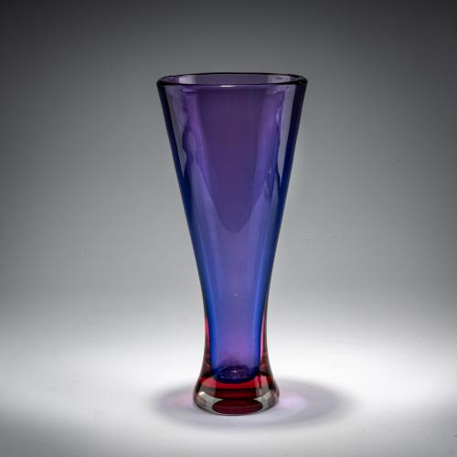 Vase 'Sommerso blu rubino', 1954