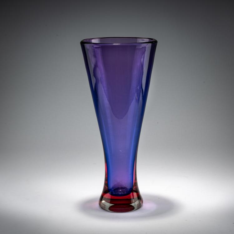 Hauptbild zu Objekt, Vase 'Sommerso blu rubino', 1954, Flavio Poli, Seguso s.r.l., Murano, 181B 646