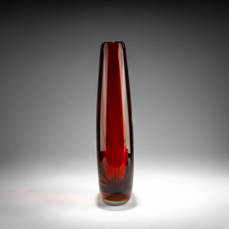 Bild 1 zu Objekt, Vase 'Sommerso rosso cinese giallo', c. 1955, Flavio Poli, Seguso s.r.l., Murano, 181B 648