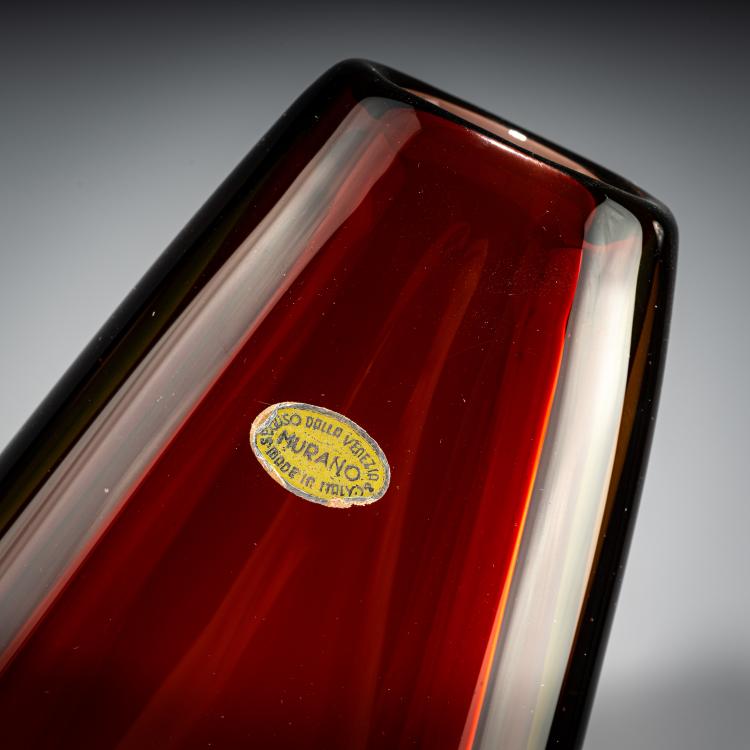 Bild 3 zu Objekt, Vase 'Sommerso rosso cinese giallo', c. 1955, Flavio Poli, Seguso s.r.l., Murano, 181B 648