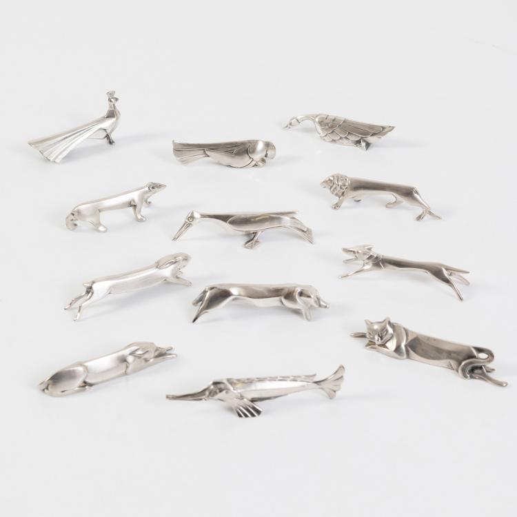 Bild 2 zu Objekt, Twelve knife rests in a case, c. 1925, Christofle, Paris, 182A 439
