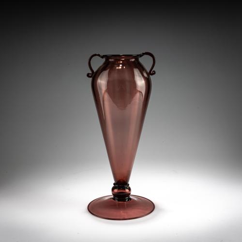 Tall vase with handles 'Costolato', c.  1930