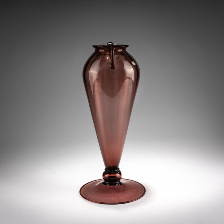 Bild 1 zu Objekt, Tall vase with handles 'Costolato', c.  1930, Toso, Fratelli, Murano, 181B 561