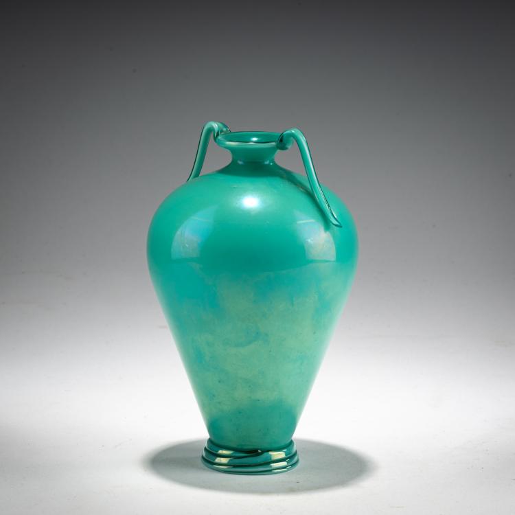 Bild 1 zu Objekt, Small vase with handles 'Iridato', c. 1933, Napoleone Martinuzzi, Zecchin-Martinuzzi, Murano, 181B 569