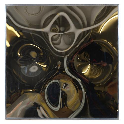 Glass mirror deformation 'Ab-KK-68', 1968 (silver-plated in Aug. 1973)