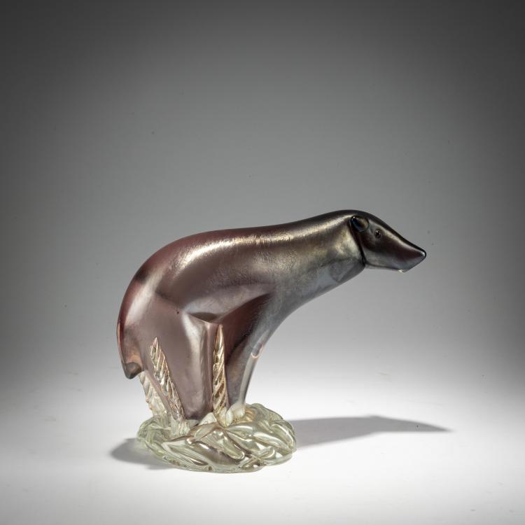 Hauptbild zu Objekt, Bear, circa 1938, Alfredo Barbini, V.A.M.S.A., Murano, 181B 586
