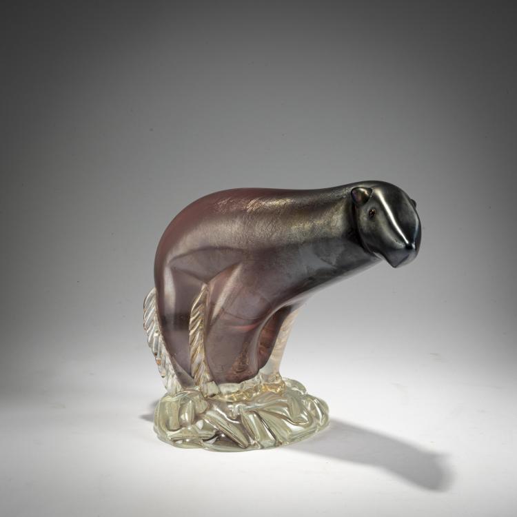 Bild 1 zu Objekt, Bear, circa 1938, Alfredo Barbini, V.A.M.S.A., Murano, 181B 586