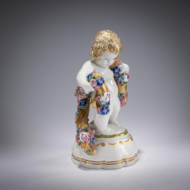 Bild 1 zu Objekt, Putto 'Fr&uuml;hling', 1911, Martin Fritzsche, Berlin, KPM, 182A 399