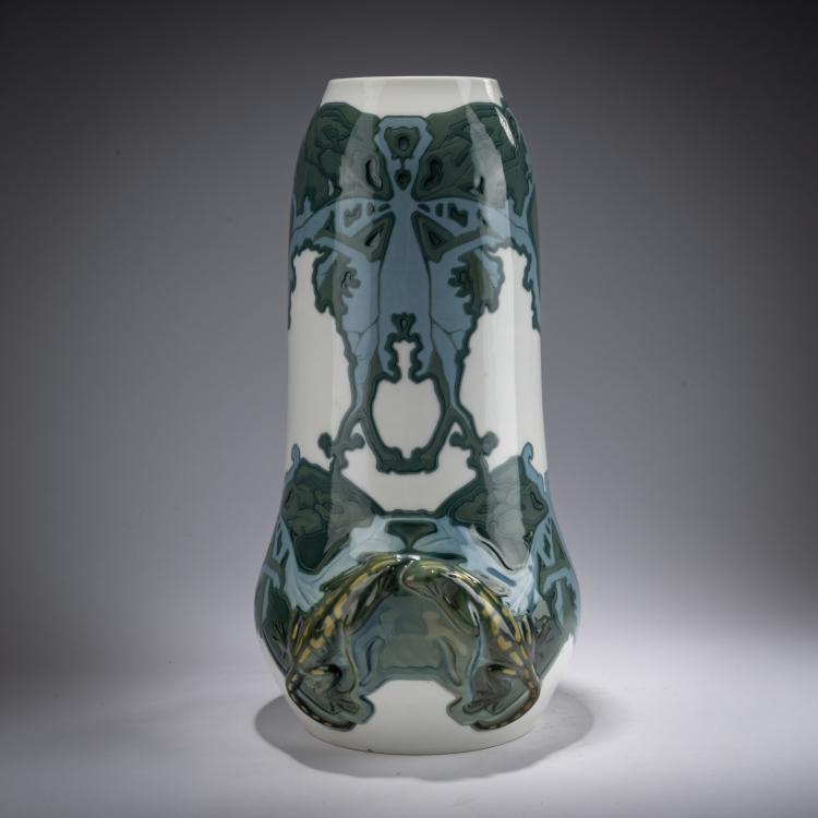 Bild 1 zu Objekt, Hohe Vase mit Salamandern, 1906, Theodor Schmuz-Baudiss, Berlin, KPM, 182A 425