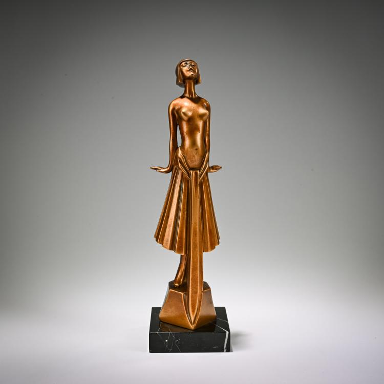 Hauptbild zu Objekt, Bronze figure 'Roman Dancer', 1928, Roland Paris, Kraas, Ernst, Berlin, 182A 280