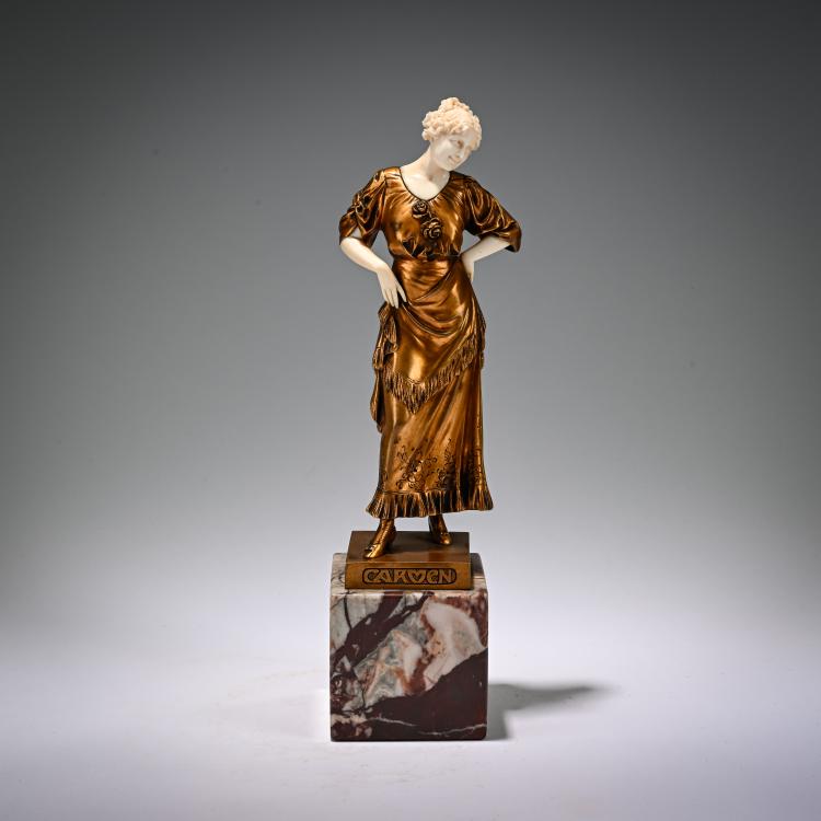 Hauptbild zu Objekt, Chryselephantine figure 'Carmen', before 1914, Ferdinand Preiss, 