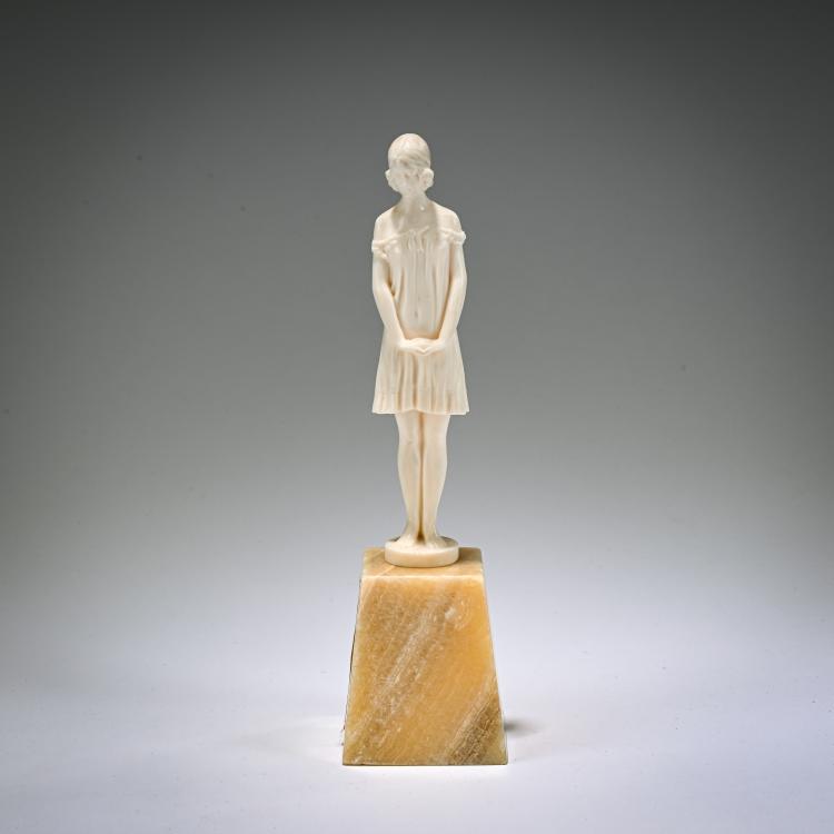 Hauptbild zu Objekt, Ivory figure 'Innocence', c. 1922, Dem&egrave;tre H. Chiparus, 182A 254