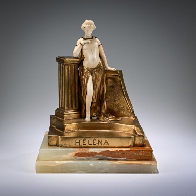 Hauptbild zu Objekt, Chryselephantin-Figur 'Helena', vor 1914, Th&eacute;ophile Fran&ccedil;ois Somme, 182A 289