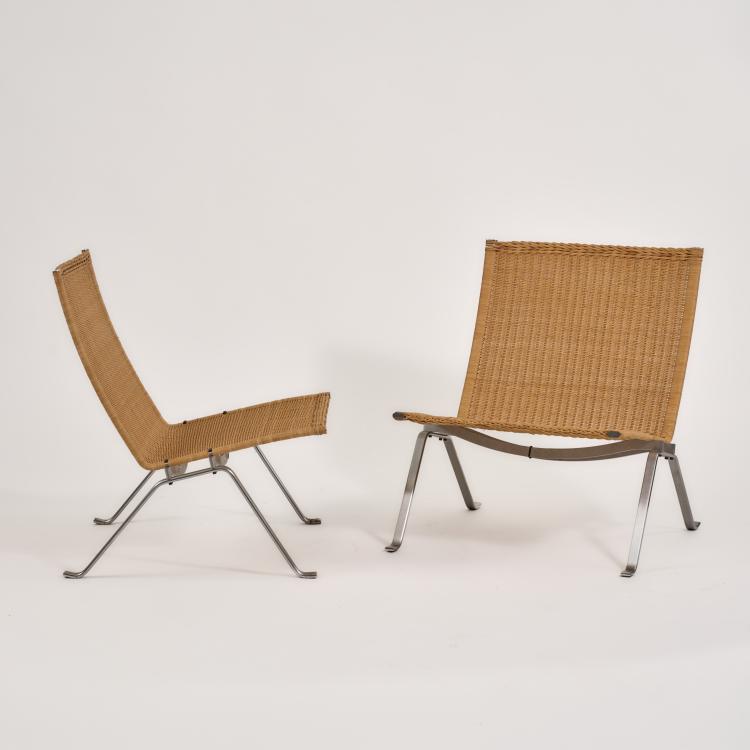 Bild 1 zu Objekt, Two armchairs 'PK 22', 1955 (design), Poul Kjaerholm, Fritz Hansen, Aller&oslash;d, 182B 543