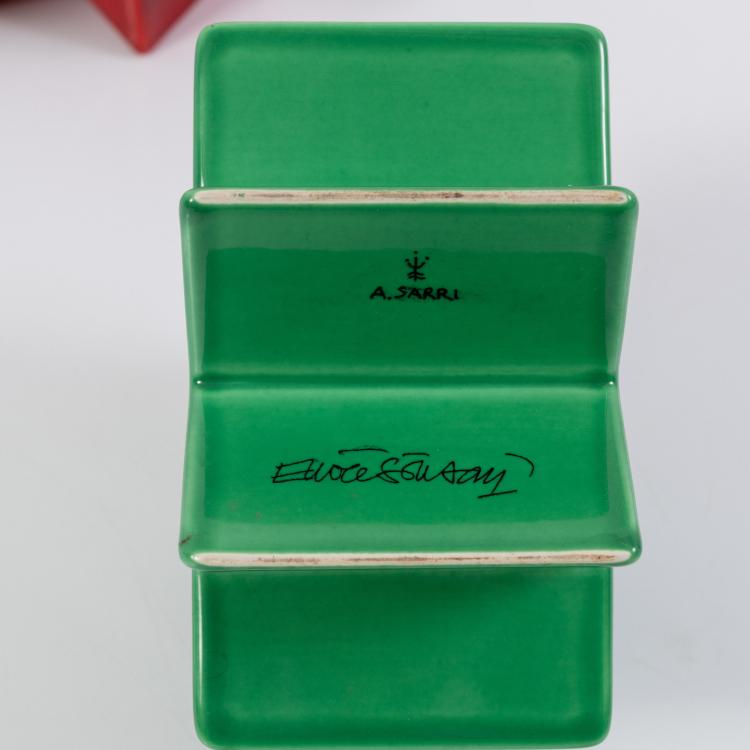 Bild 2 zu Objekt, Three vases 'hsing' from the 'Ceramiche Pop' series, 1972/73 (design), Ettore Sottsass, Alessio Sarri, Sesto Fiorentino, 182B 711