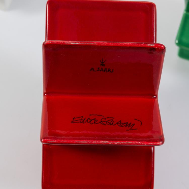 Bild 3 zu Objekt, Three vases 'hsing' from the 'Ceramiche Pop' series, 1972/73 (design), Ettore Sottsass, Alessio Sarri, Sesto Fiorentino, 182B 711