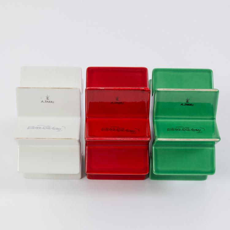 Bild 5 zu Objekt, Three vases 'hsing' from the 'Ceramiche Pop' series, 1972/73 (design), Ettore Sottsass, Alessio Sarri, Sesto Fiorentino, 182B 711