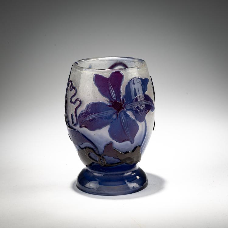 Hauptbild zu Objekt, Footed vase 'Cl&eacute;matites', 1900, Emile Gall&eacute;, Gall&eacute;, Nancy, 182A 89